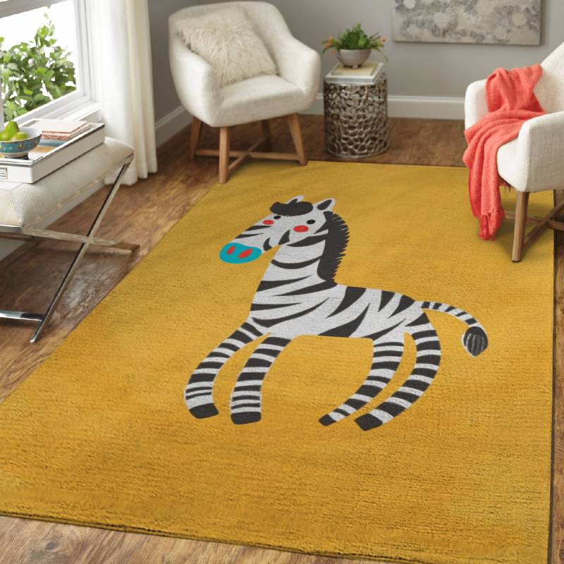 Sweet Zebra Painting – Kids Room Cute Animals Area Rug Carpet