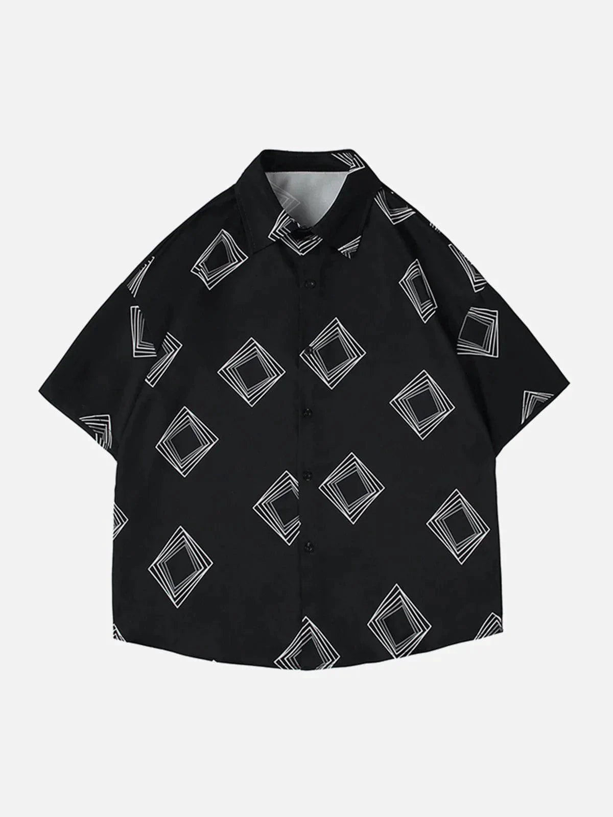 Talishko™ – Geometric Print Short Sleeve Shirt