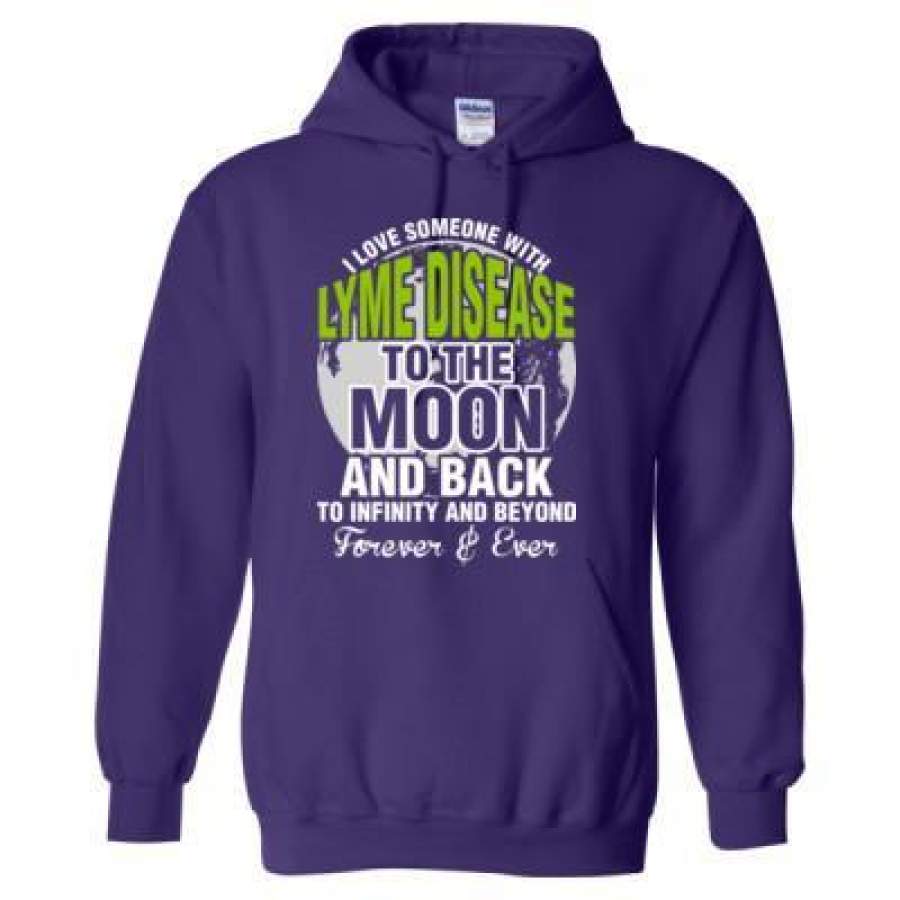 AGR I Love Someone With Lyme Disease To The Moon And Back To Infinity And Beyond – Heavy Blend™ Hooded Sweatshirt