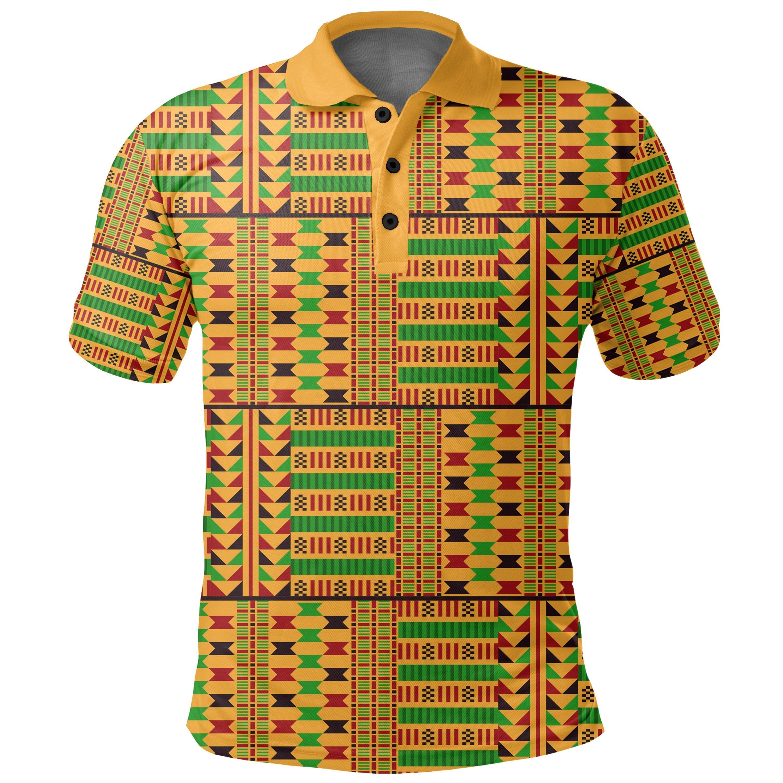 Kente Weaver Combined Polo Shirt