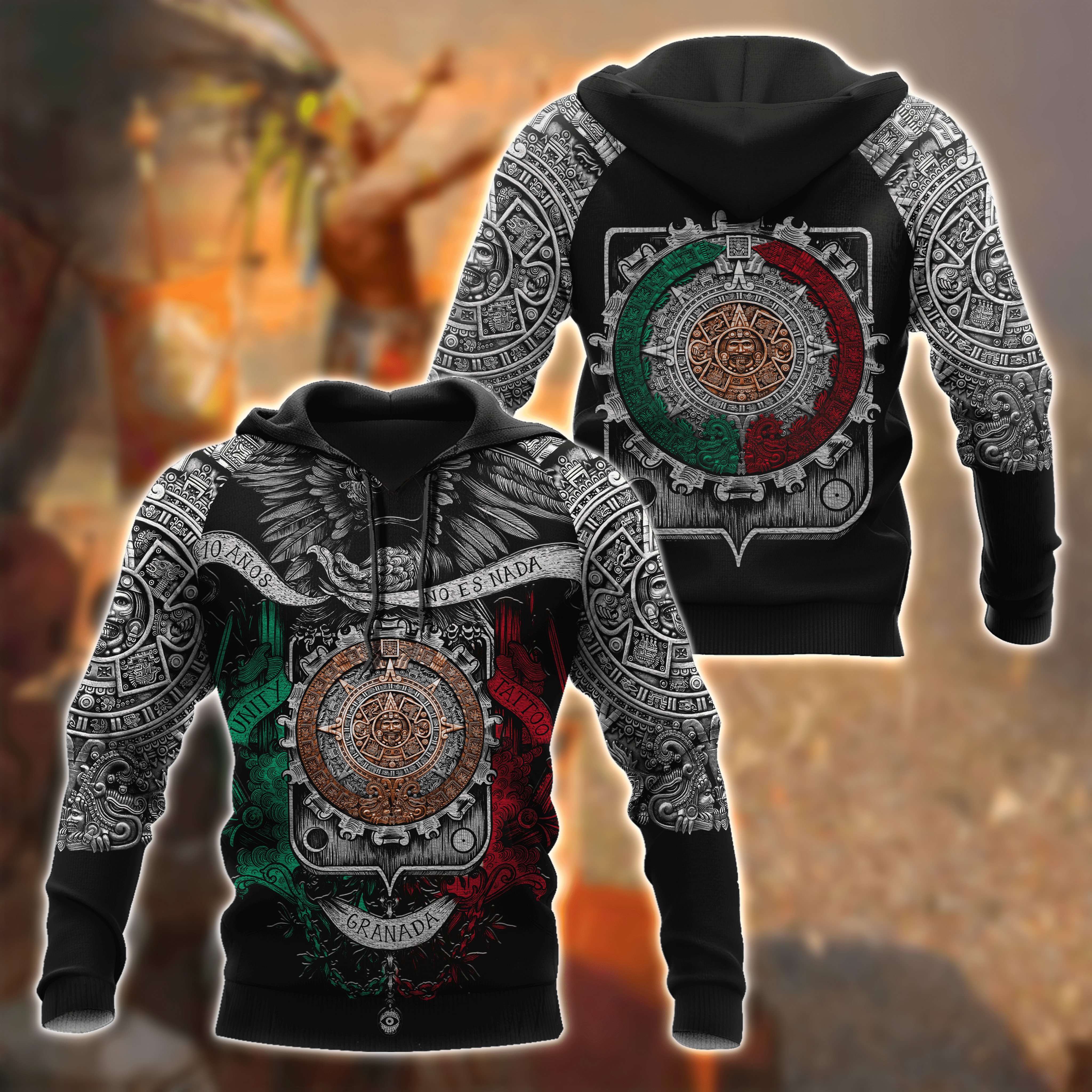 Aztec Mexican 3D All Over Printed Unisex Shirts