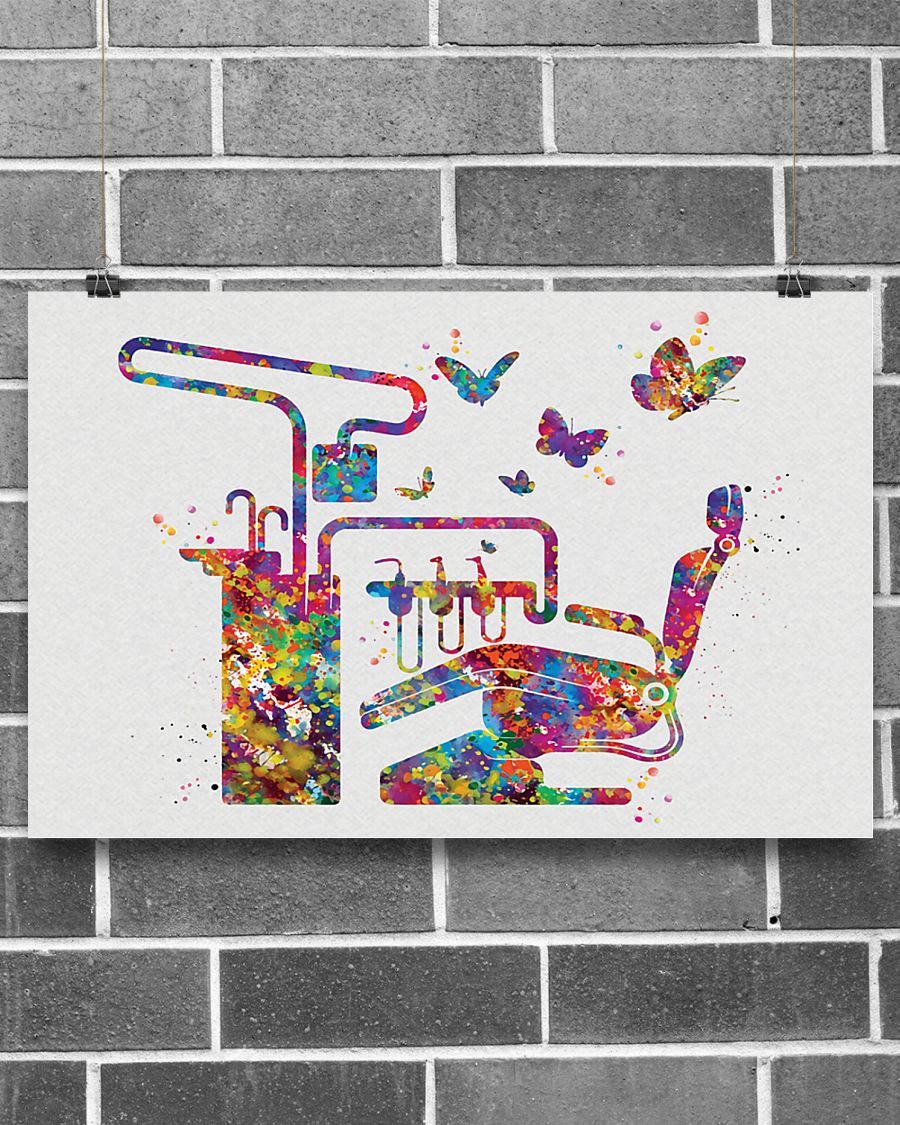 Professions Poster – Dentist Chair Horizontal Canvas And Poster | Wall Decor Visual Art