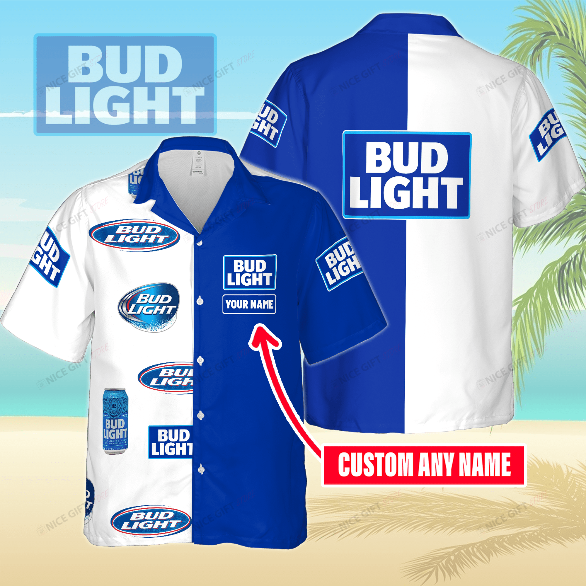 Bud Light Custom Name Hawaiian Shirt 3Hs-Q6L4