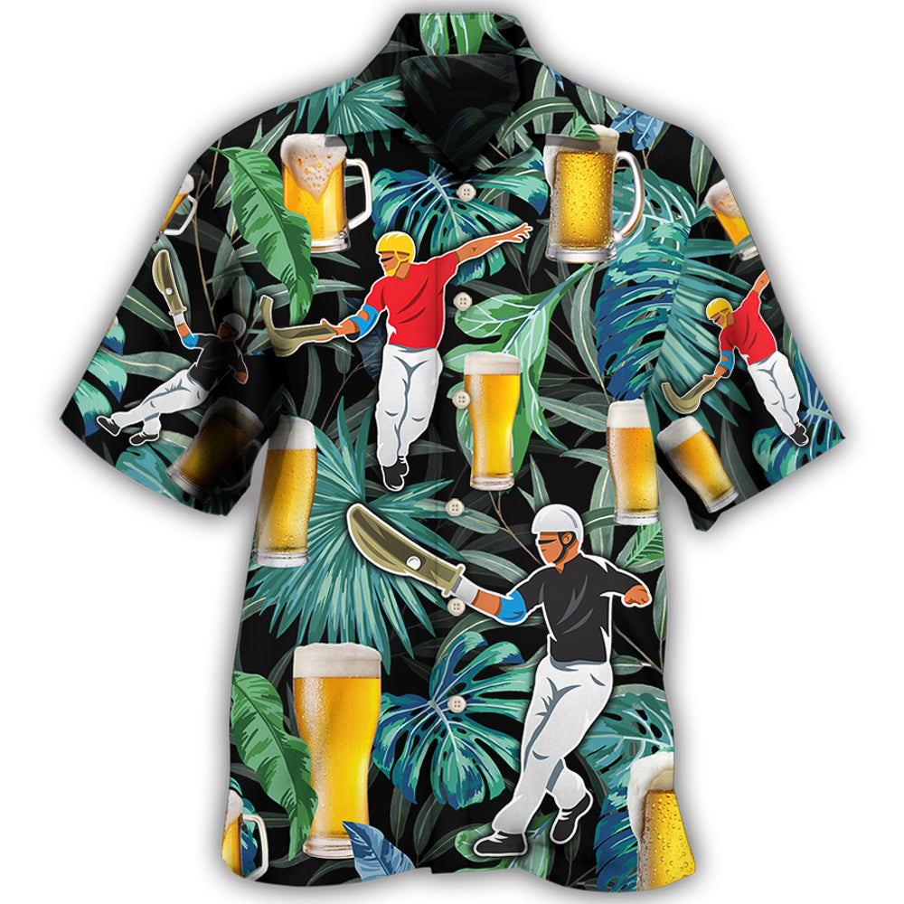 Beer And Jai Alai Tropical Pattern Hawaii Shirt Ha92620