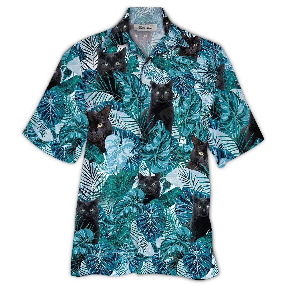 Hawaii Shirt Black Cats Tropical Ha76755