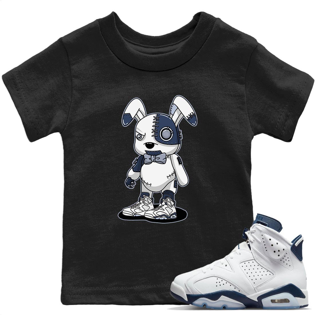 Cyborg Bunny T-Shirt – Air Jordan 6 Midnight Navy Baby & Youth