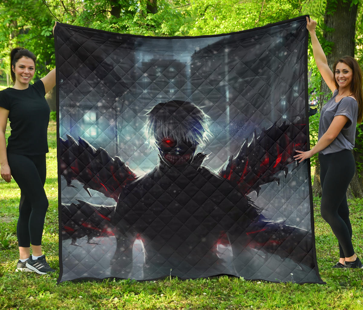 Tokyo Ghoul Anime Premium Quilt – Ken Kaneki Devil Shadow City Night Quilt Blanket