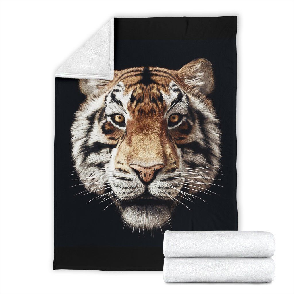 Amazing Tiger Face 3D Printed Fleece Blanket