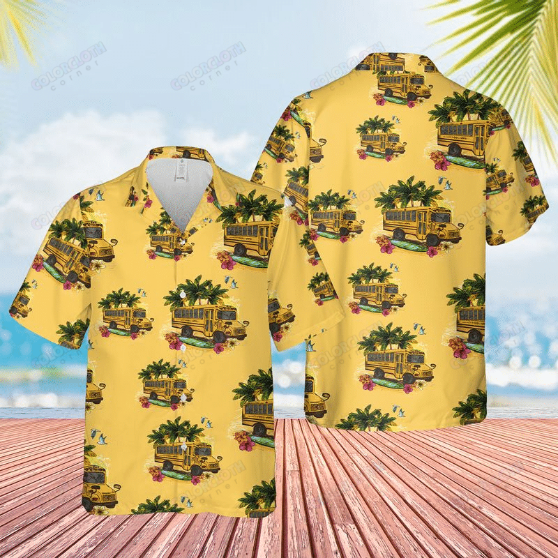 Bus Driver Yellow Hawaiian Shirt Ha75053