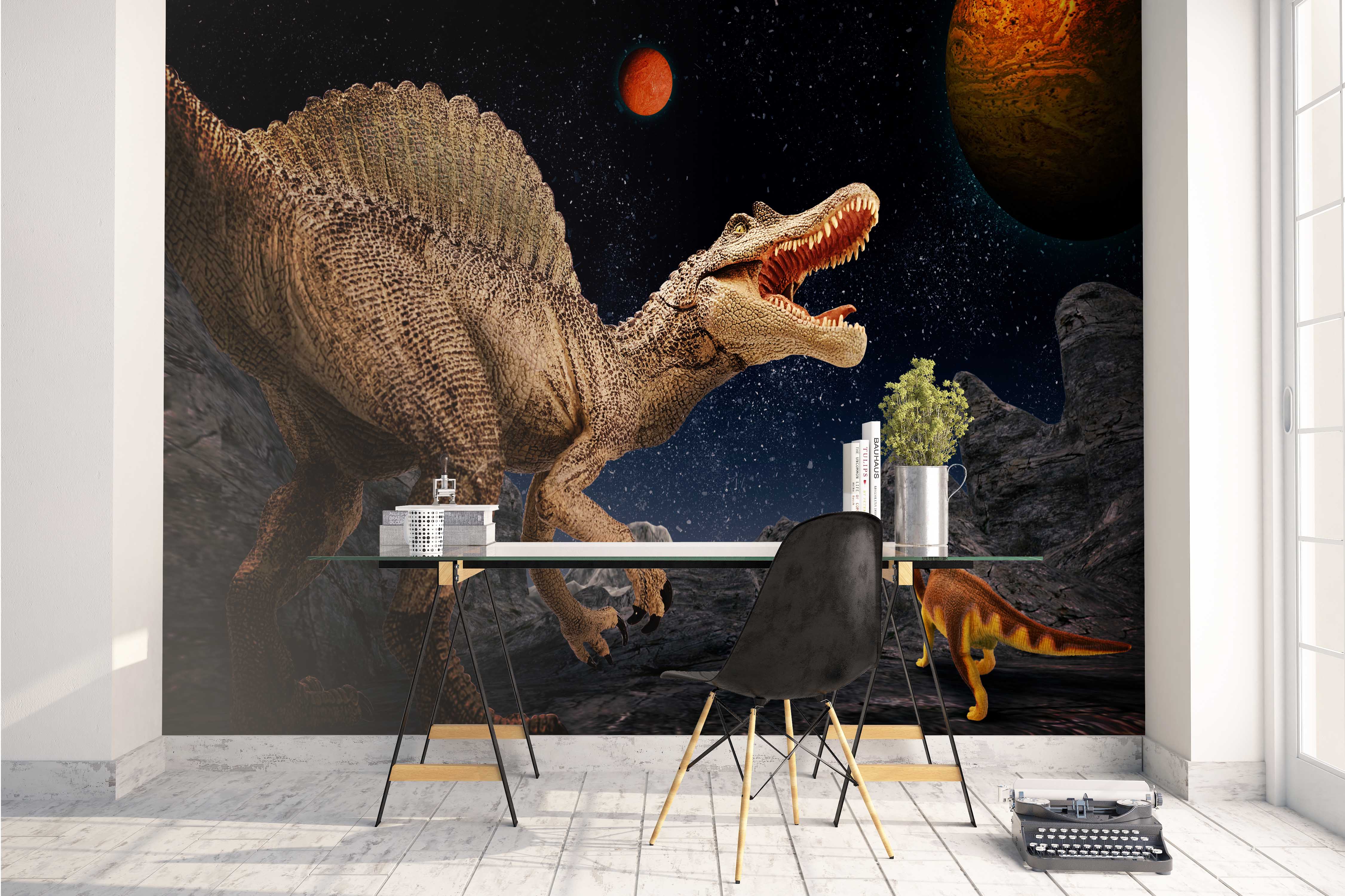 3D Dinosaur Space Wall Mural Wallpaper 42