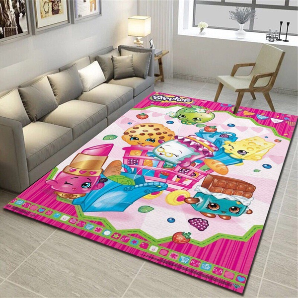 Shopkins Cart Area Rug, Living Room Bedroom Carpet