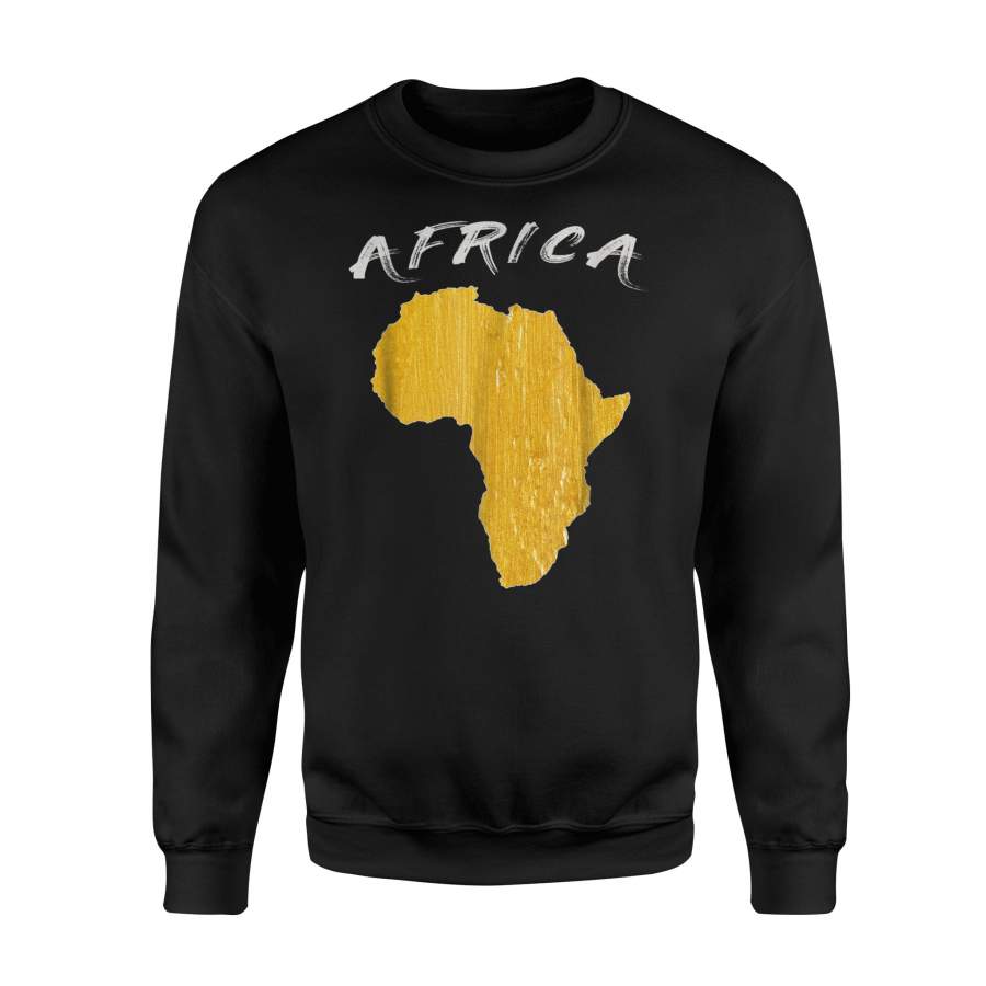 Africa African Golden Map Gift Men Women Sweatshirt