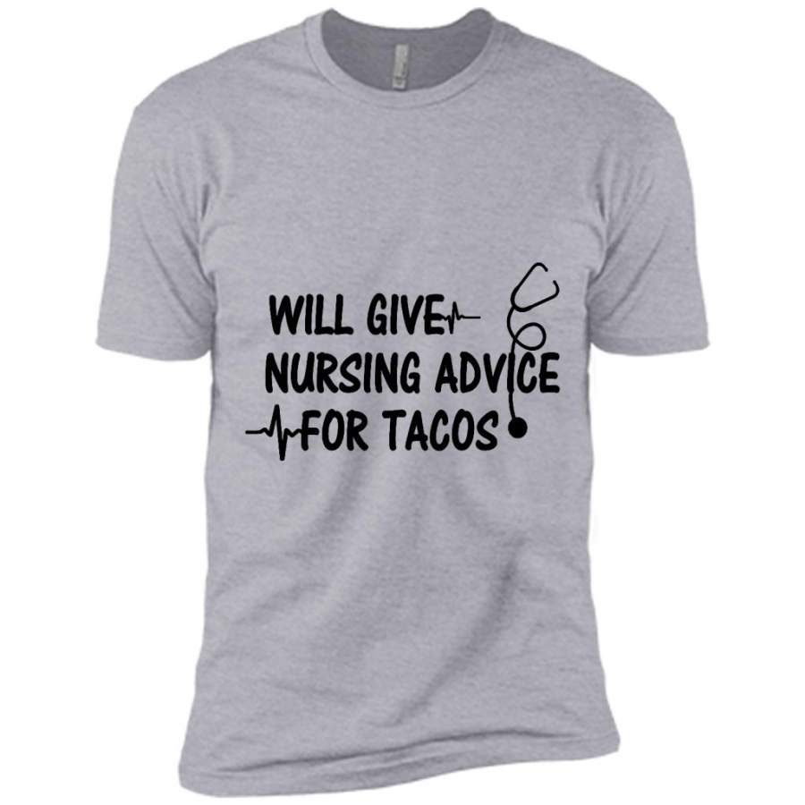 Will Give Nursing Advice For Tacos (w) – Canvas Unisex USA Shirt