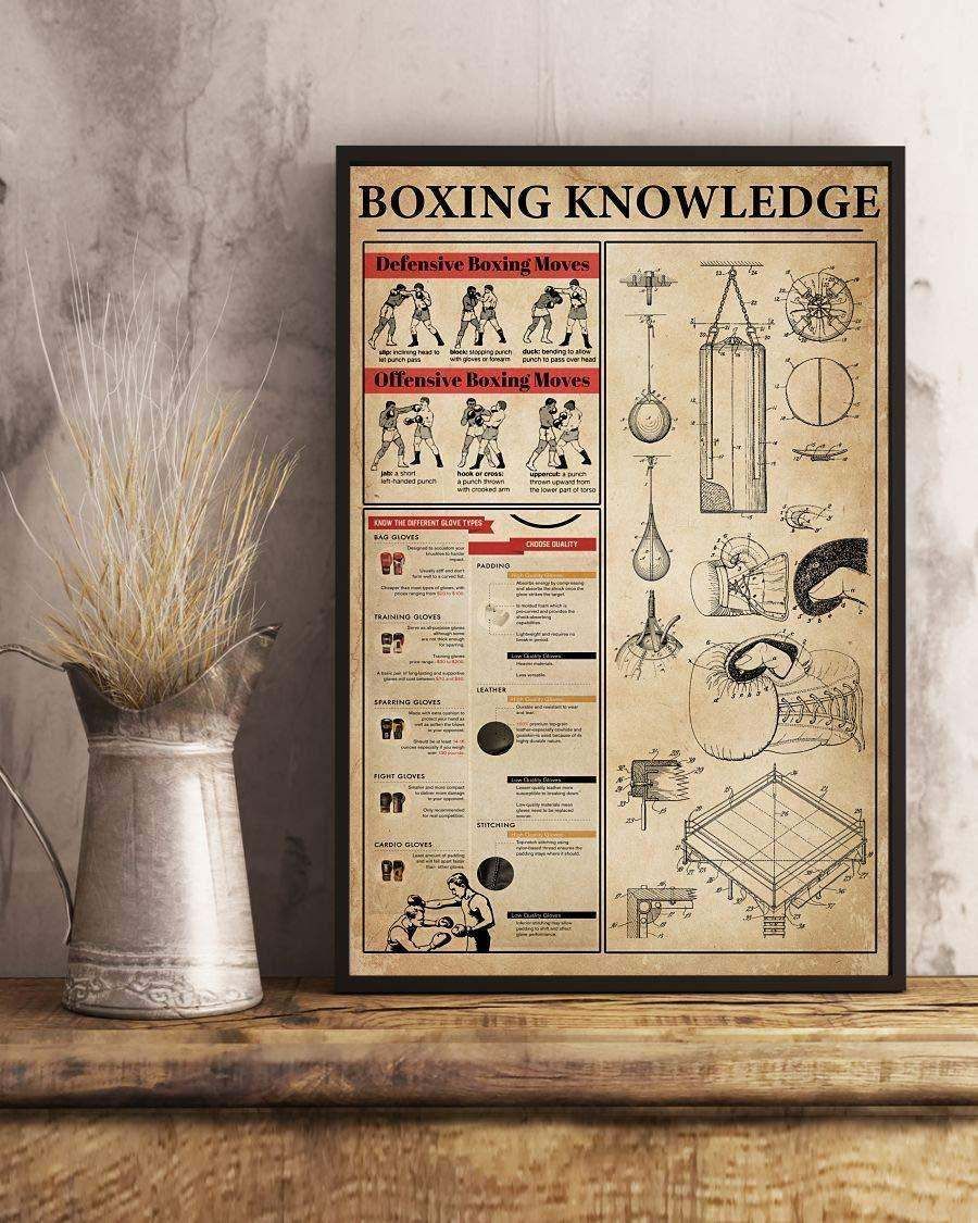 Techniques Knowledge Needed In Sport Of Boxing poster canvas