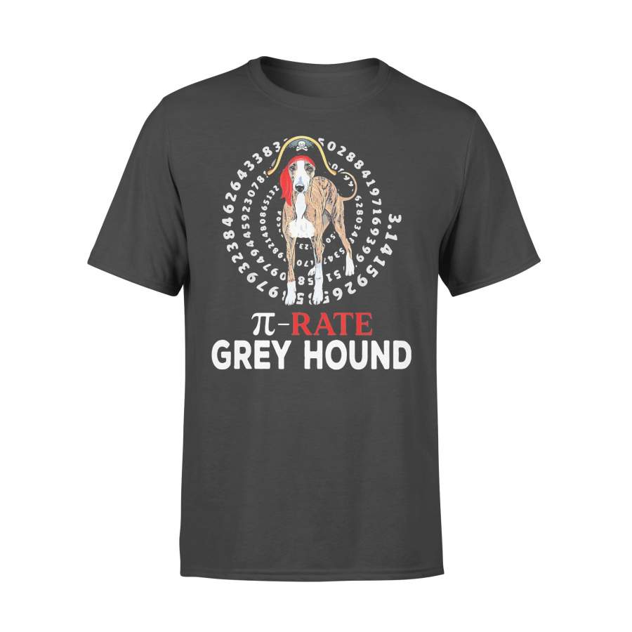 Pi Day Pirate Greyhound Dog T-shirt