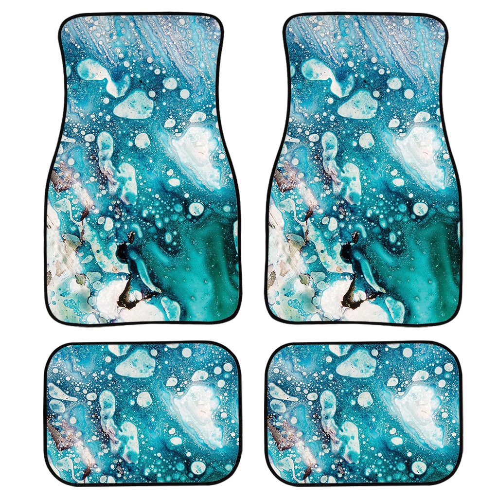 Blue Ocean Acid Melt Print Front And Back Car Floor Mats, Front Car Mat