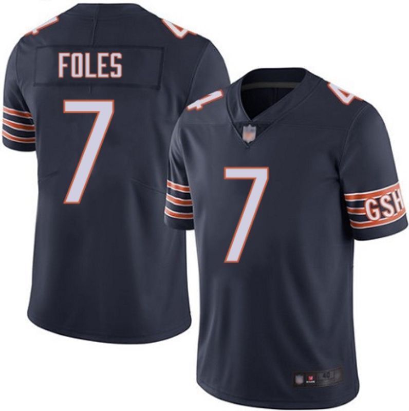 Chicago Bears Nick Foles #7 NFL 2020 Grey Jersey