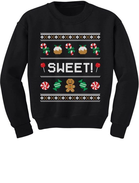 Sweet Candy Ugly Christmas Sweater Toddler Crewneck Sweatshirt