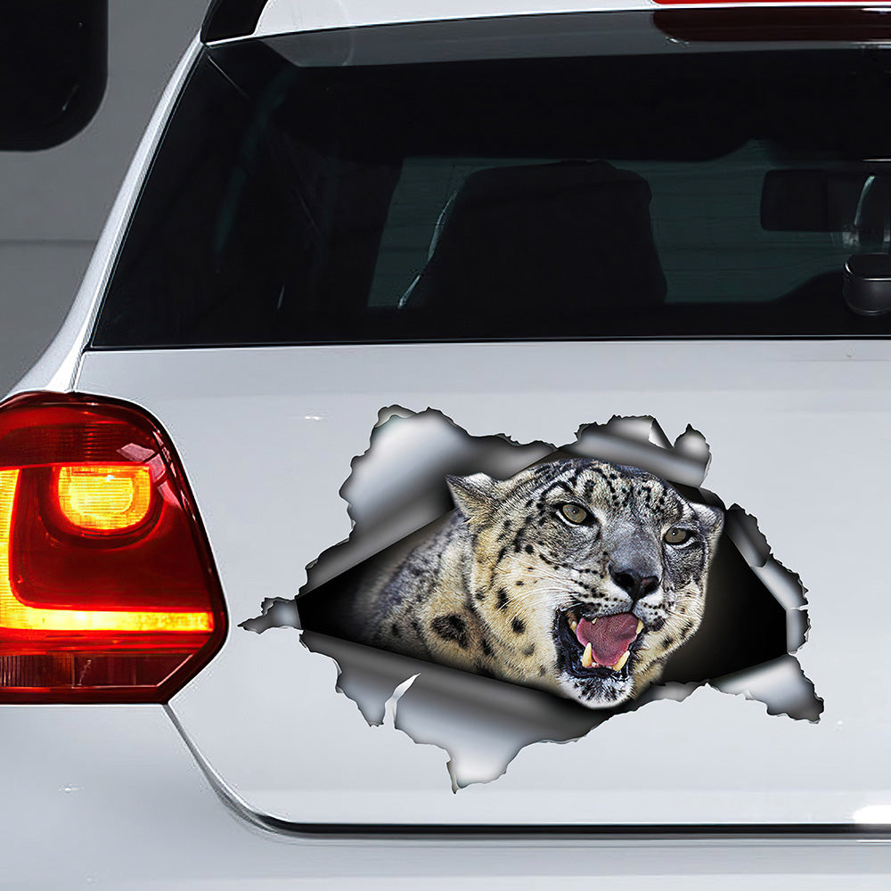 Best Snow Leopard Car 3D Stickers Decal Car Accessories Car Decoration Amazing Gift Idea