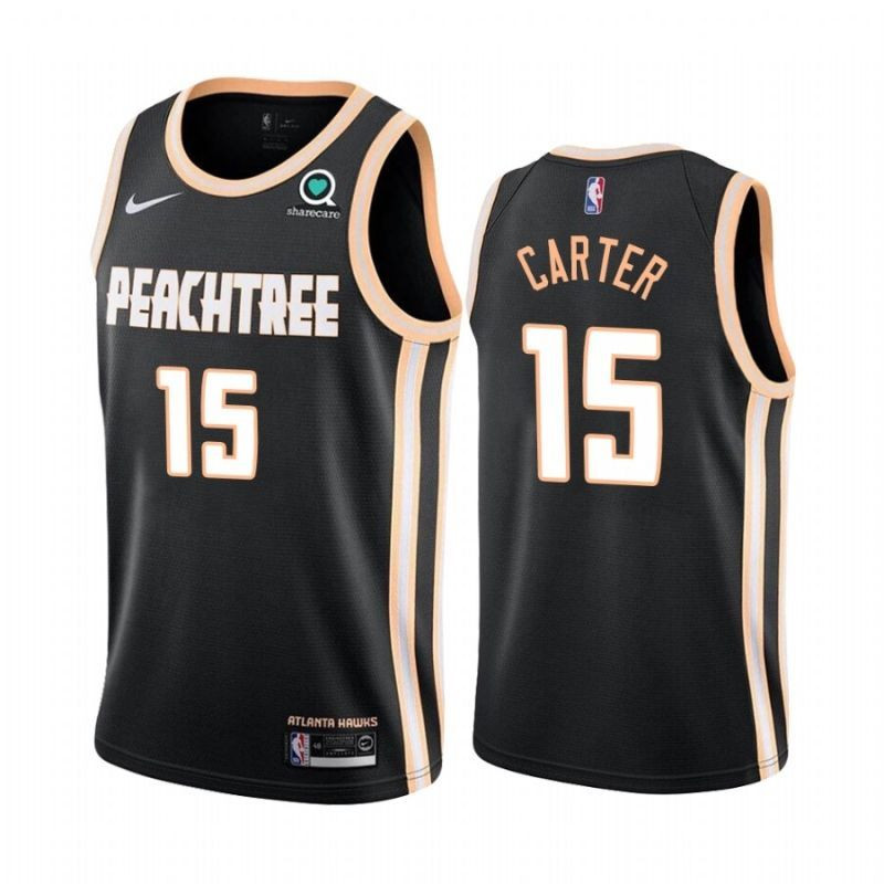 Atlanta Hawks Peachtree Vincent Carter #15 NBA 2020 New Arrival Black Jersey