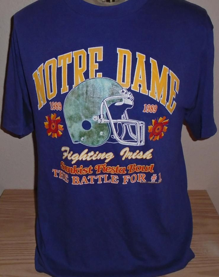 Vintage 1989 Notre Dame Irish Fiesta Bowl Shirt