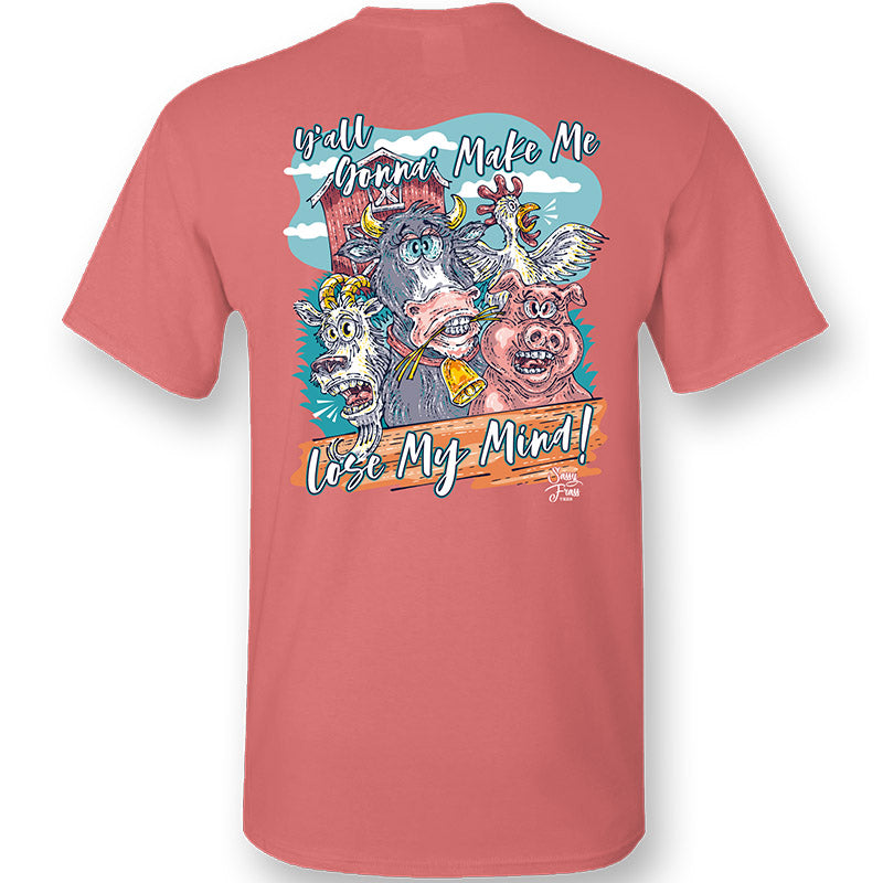 Sassy Frass Lose My Mind Animals Bright T Shirt