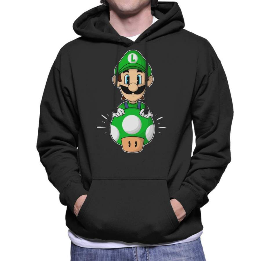 Luigi Pop Super Mario Bros Men’s Hooded Sweatshirt