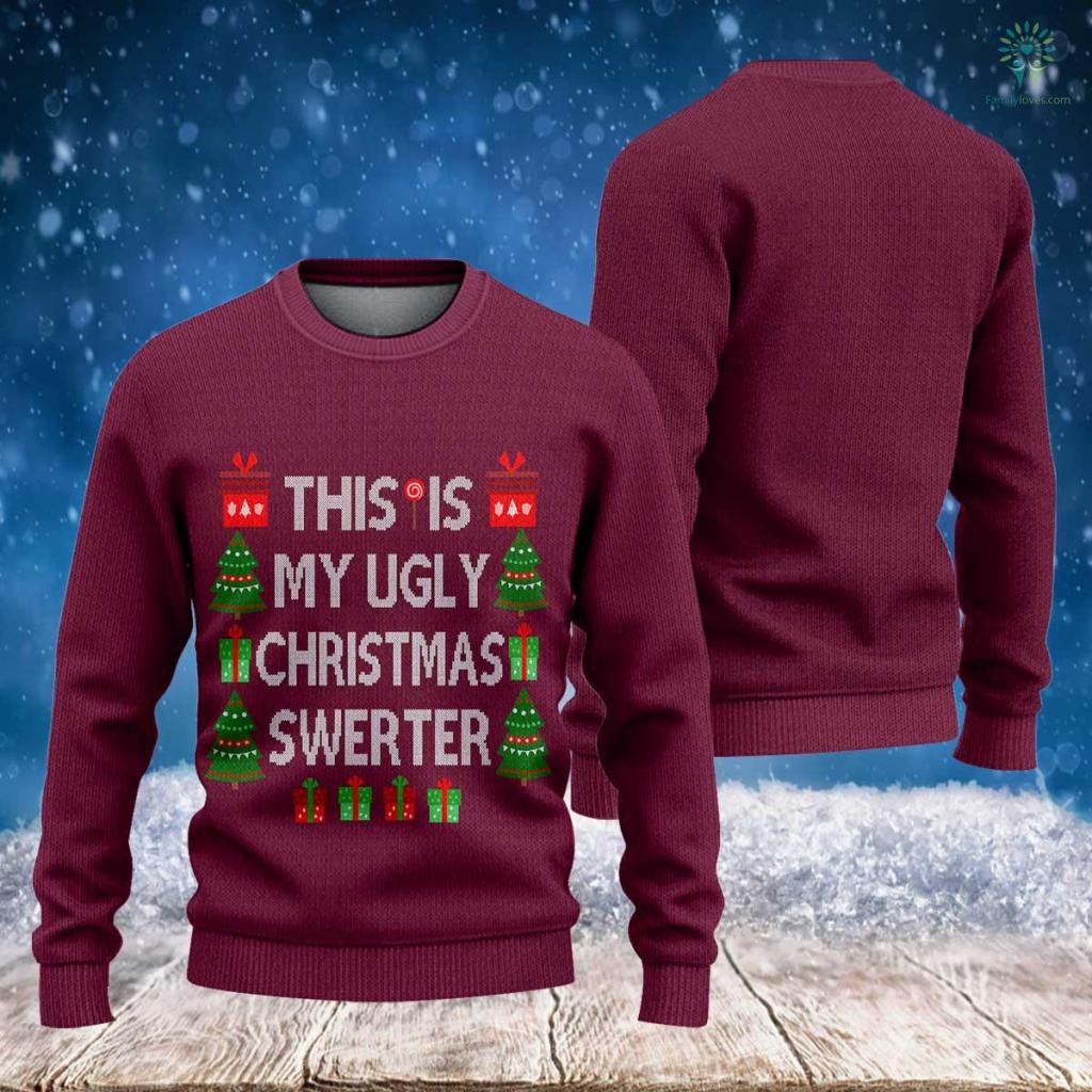 This Is My Ugly Christmas Sweater – Ugly Christmas Sweater- Funny Christmast – Christmas Funny Santa Sweater, Knitted Sweaters, Christmas Sweater