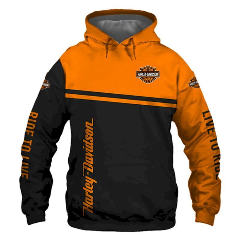 Harley Davidson For Men Women Live To Ride Ride To Live 3D Hoodie N98