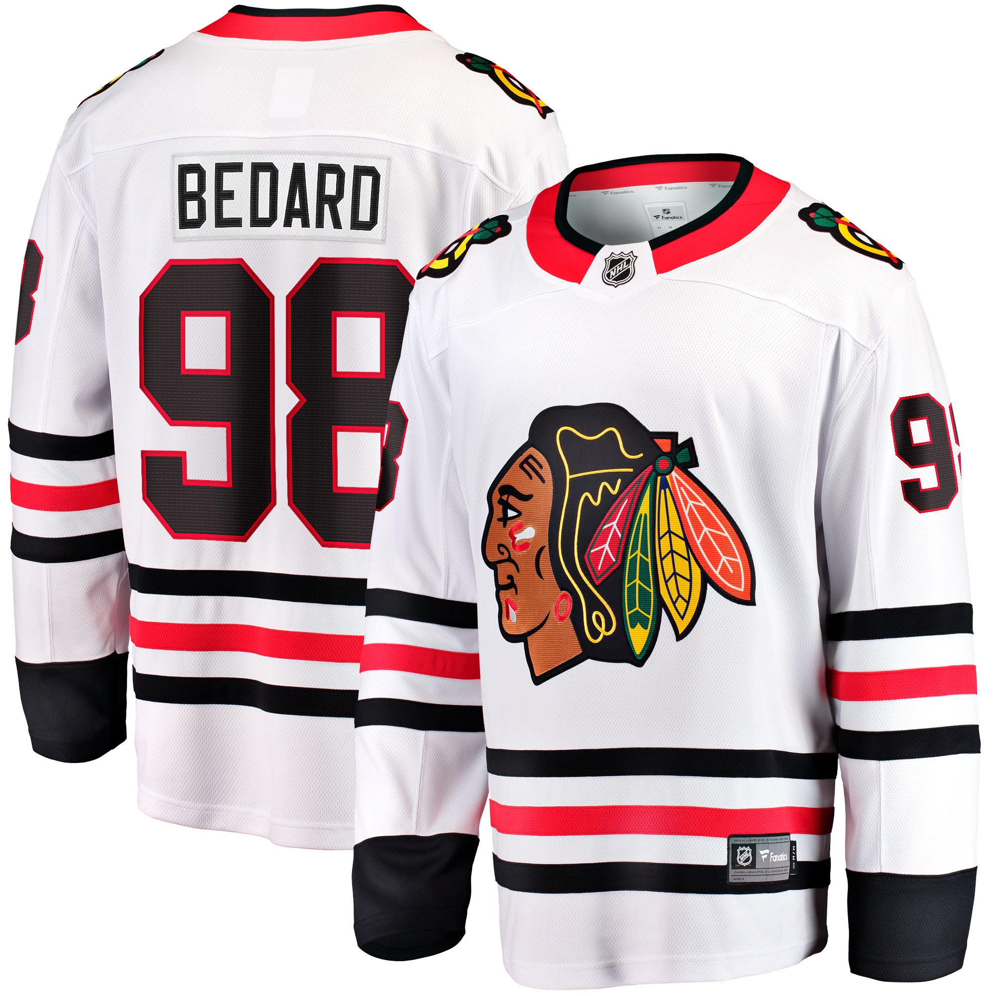 Connor Bedard Chicago Blackhawks Branded Away Breakaway Player Jersey – White