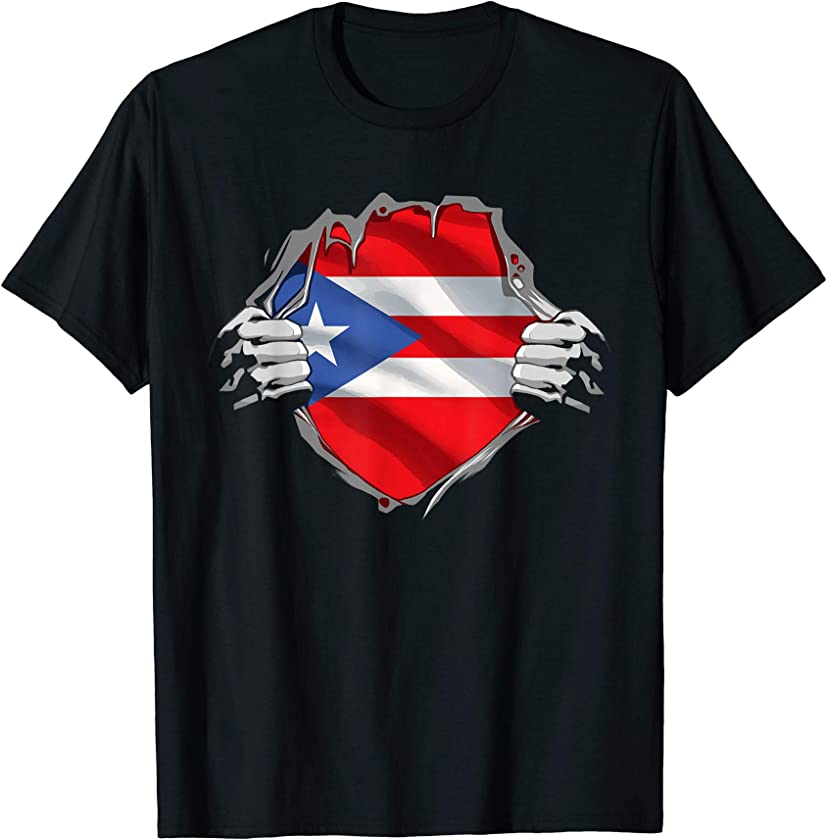 Super Puerto Rican Heritage Puerto Rico Roots Flag Gift T-Shirt