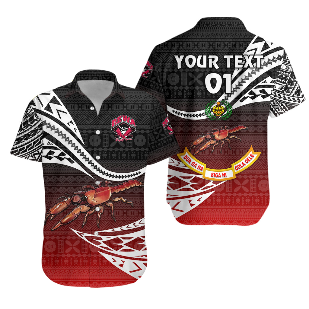 (Custom Personalised) Fiji Rewa Rugby Union Hawaiian Shirt Unique Version – Red, Custom Text And Number Lt8