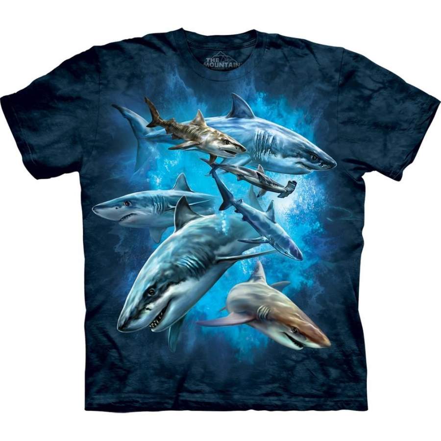 Sharks in Water Collage T-Shirt