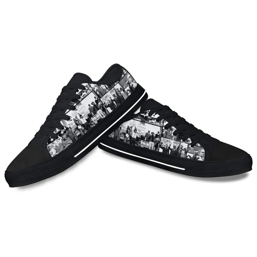 Power Images Canvas Low Top Shoes