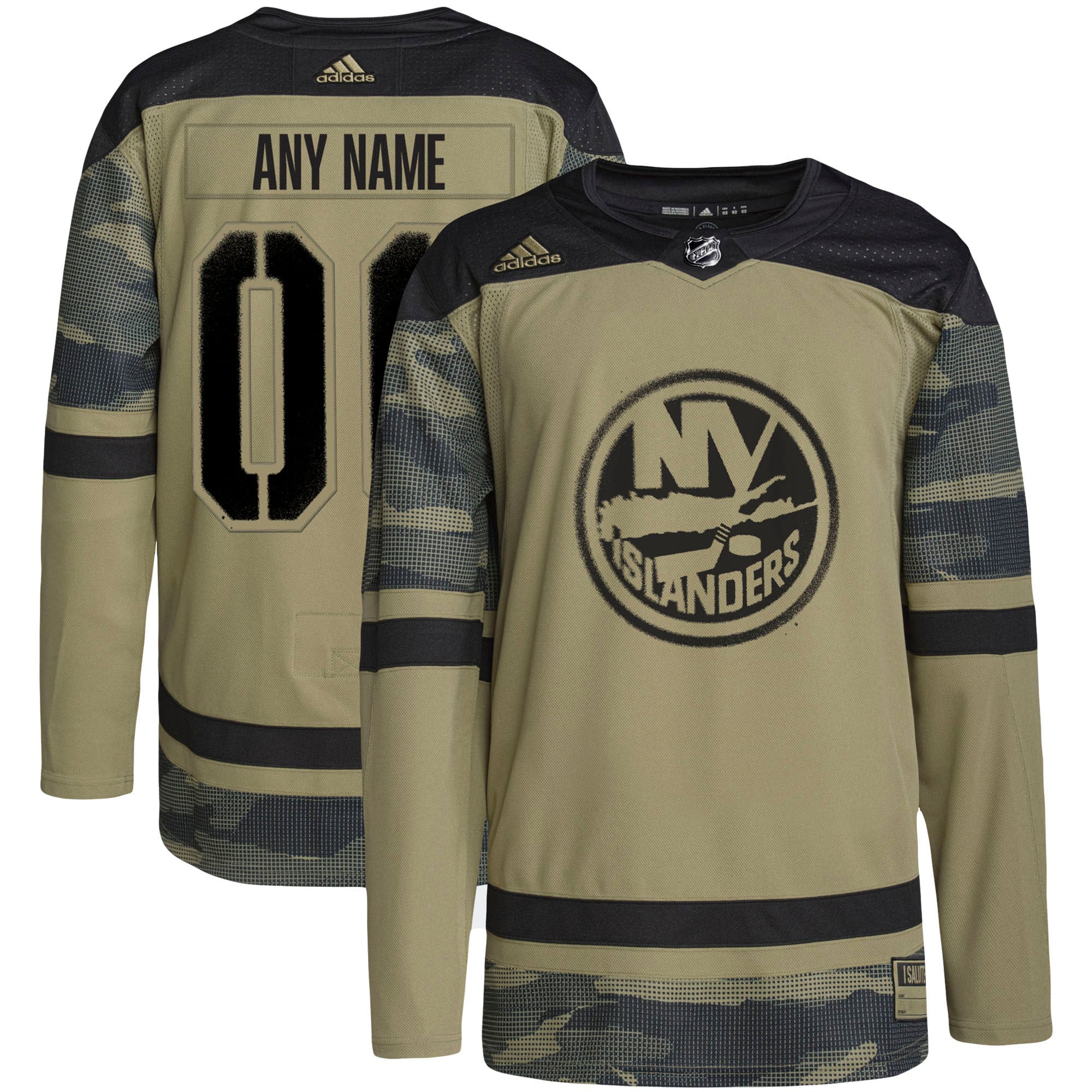 New York Islanders Military Appreciation Team Authentic Custom Practice Jersey – Camo