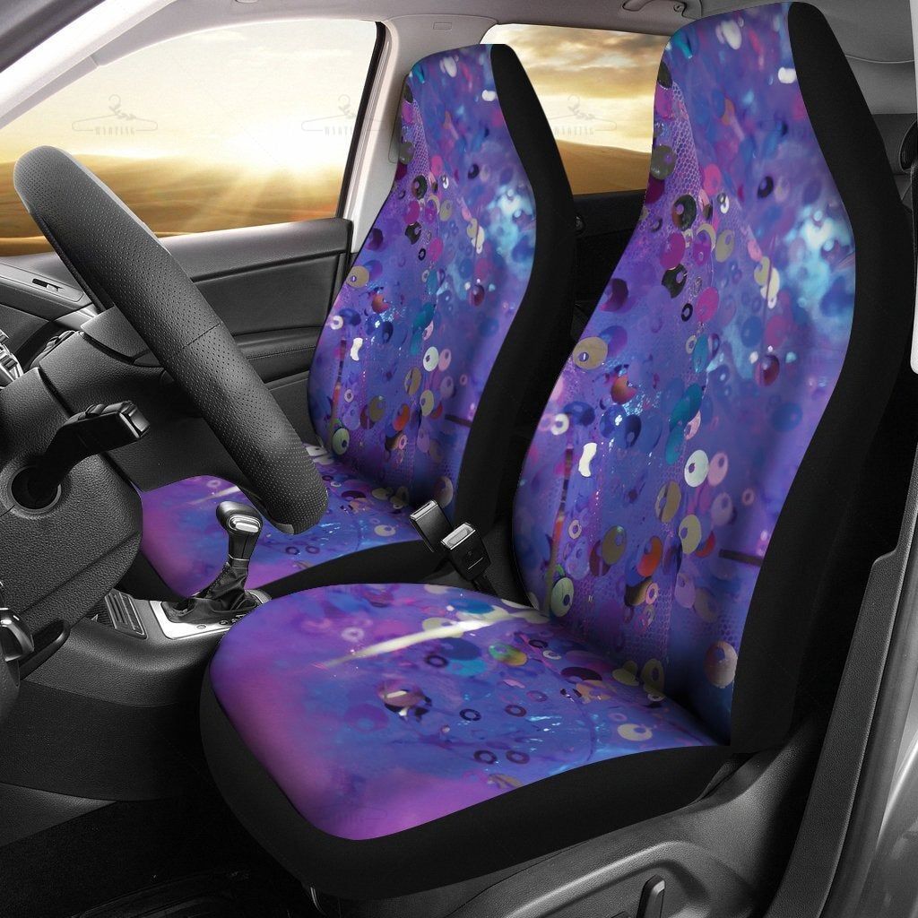 Purple Abstract Car Seat Covers Pair, 2 Front Seat Covers, Car Seat Covers, Seat Cover For Car, Car Seat Protector, Car Accessory