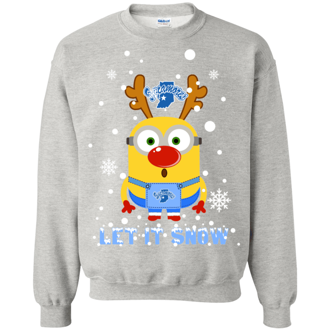 Buy Minion Indiana State Sycamores Ugly Christmas Sweaters Let It Snow Sweatshirt