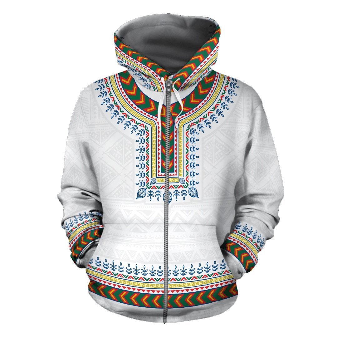 Greek Life Hoodie – Dashiki White Zip Hoodie