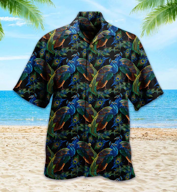 Peacock Blue Hawaii Shirt Ha40898