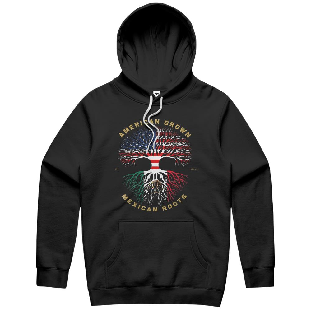 American Grown With Mexican Roots Tree Usa Flag Unique Gifts Hoodie