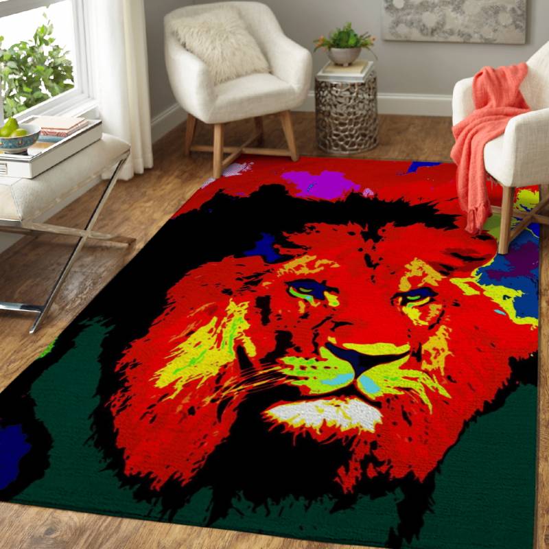 Abstract Lion Pattern  – Animals Area Rug Carpet