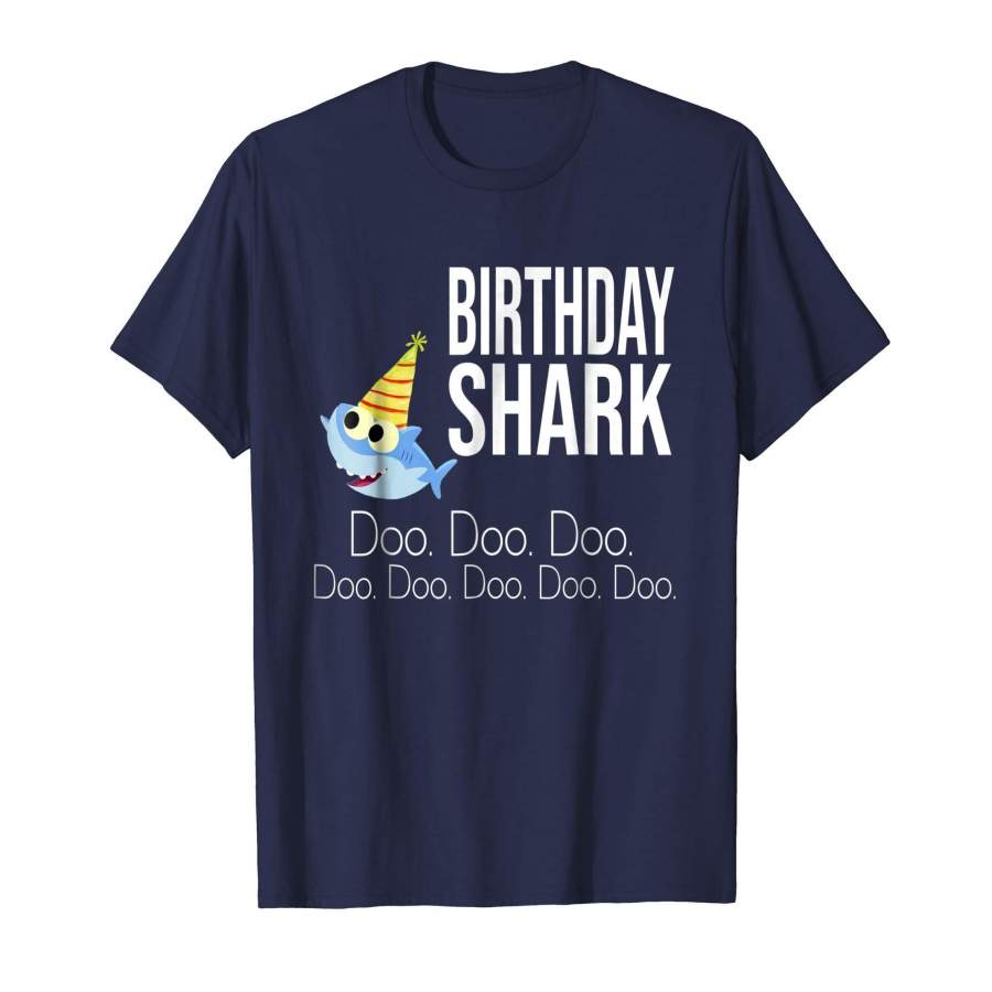 Birthday Shark Baby Mommy Daddy Matching Family T-Shirt