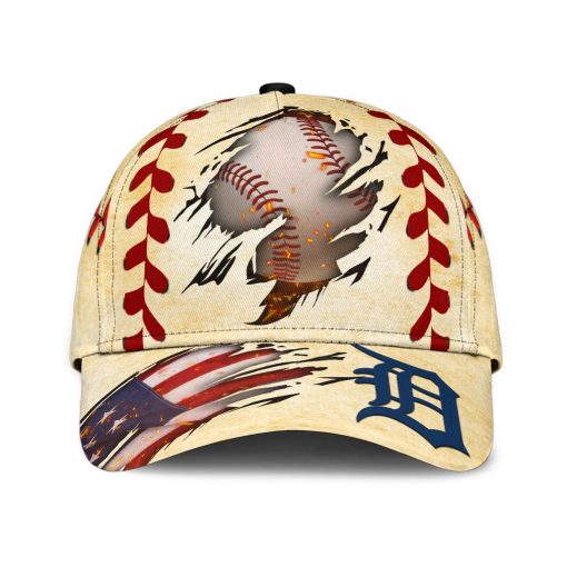 Detroit Tigers Baseball Us Flag Classic Cap