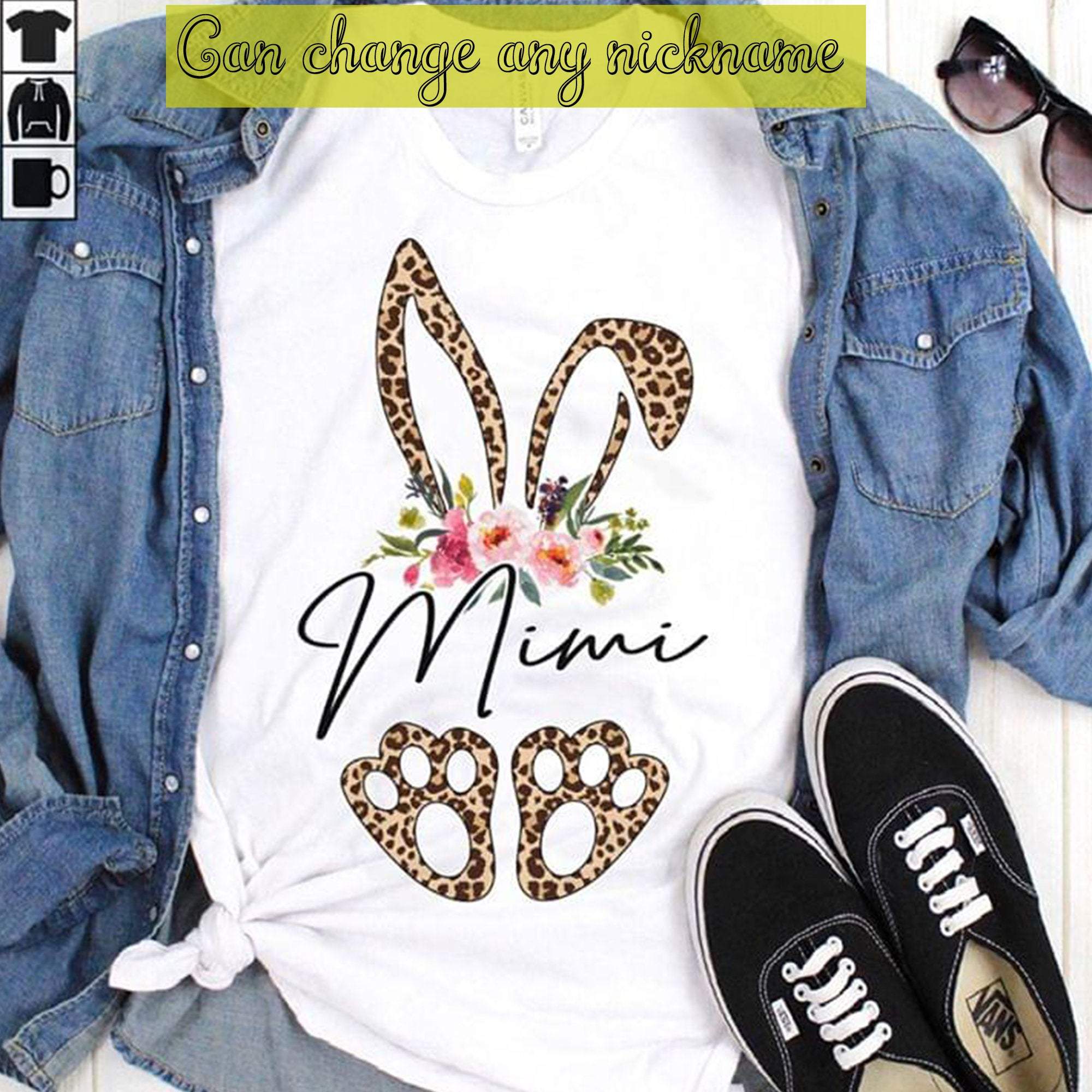 Personalized Easter Grandma Nana Mimi Gigi, Easter Bunny Shirt, Easter Day Gift