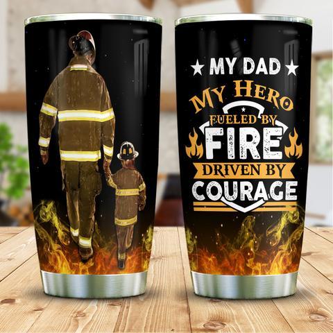 Firefighter My Dad My Hero Kd2 Stainless Steel Tumbler, Personalized Tumblers, Tumbler Cups, Custom Tumblers - My hero academia collection