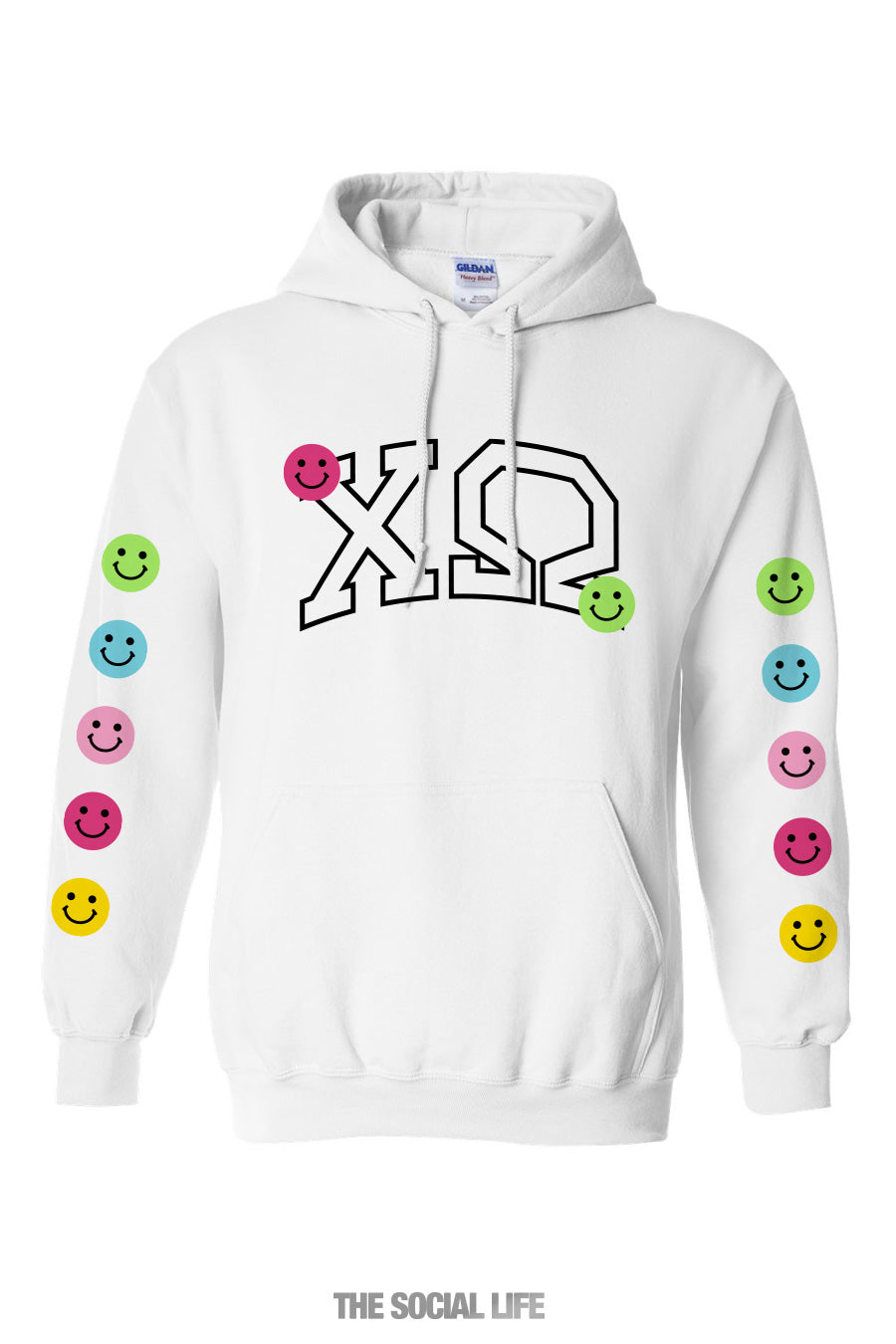 Chi Omega Happy Day Hoodie