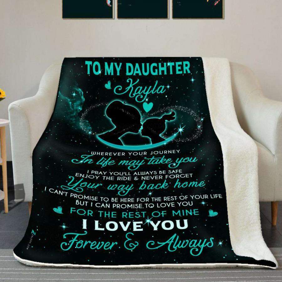 Never Forget Your Way Back Home Gift For Daughter Kayla  Blanket