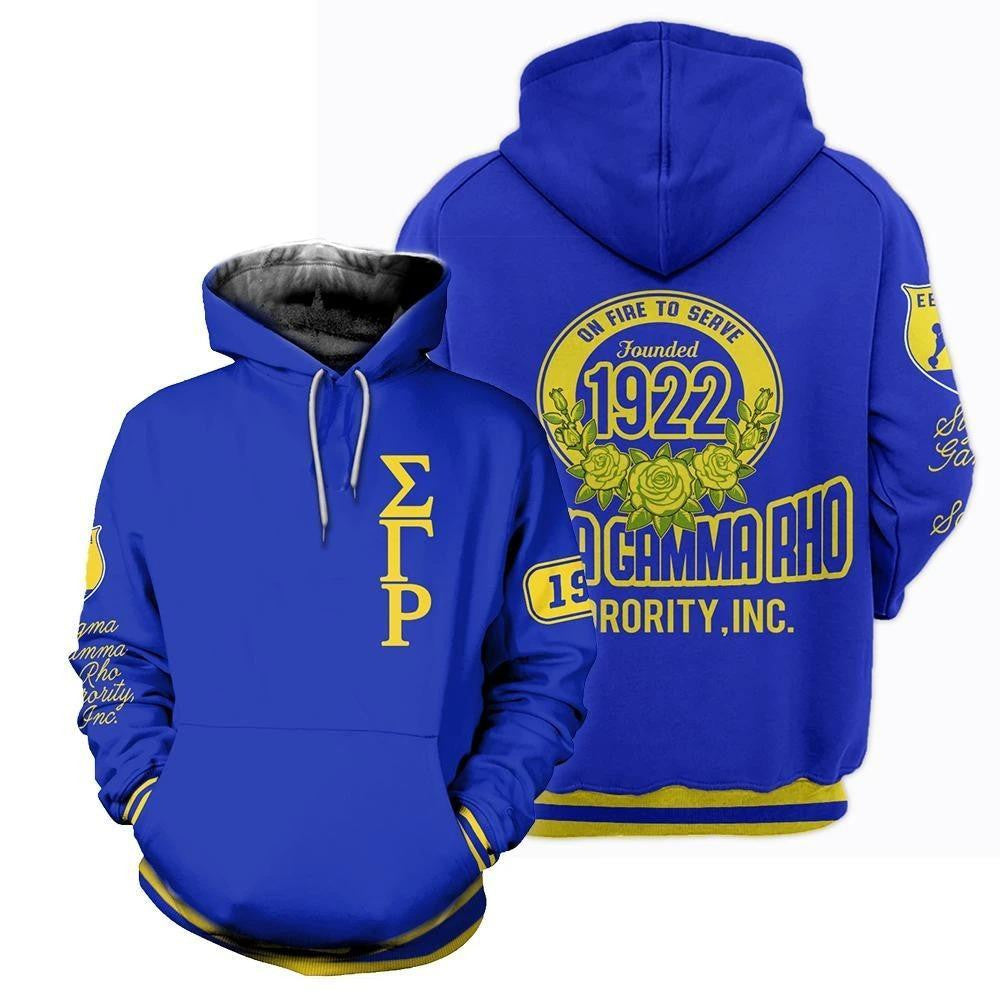 Sorority Hoodie – On Fire To Serve Sigma Gamma Rho Hoodie