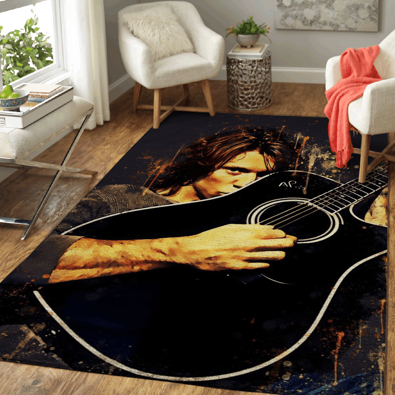 Jon Bon Jovi – Band Members Art For Fans Area Rug