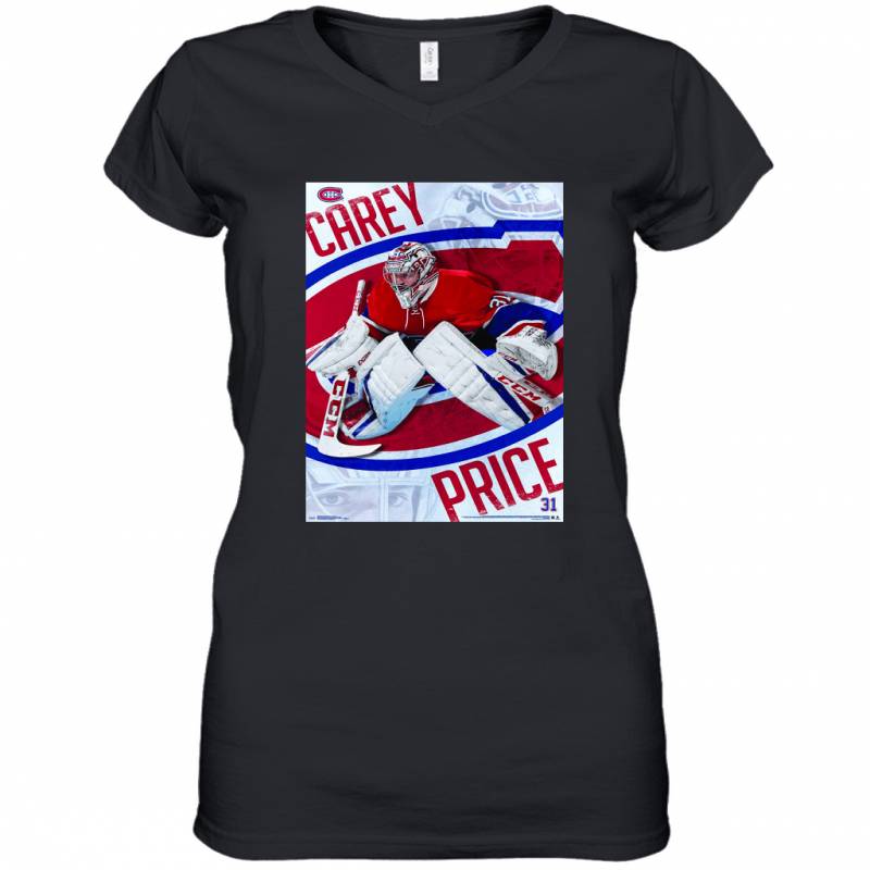 International Wall Poster Montreal Canadiens Carey Price Women’s V-Neck T-Shirt